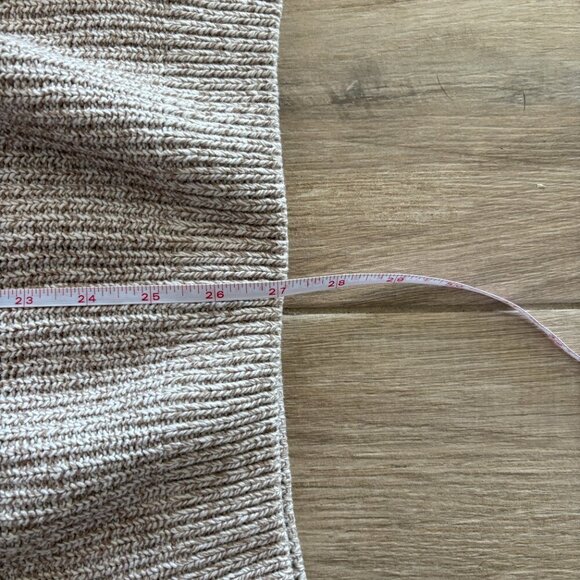 Vintage Eddie Bauer Sweater Men's Large Tan Henley Chunky Knit Outdoor Fall 90s - Picture 8 of 9